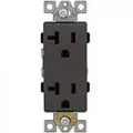 Tomacorriente doble 20A 110V comercial negro Decor Eagle 7352-BK