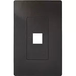 Placa sencilla con tornillo oculto para conector jack negra Decor Eagle SI8871-BK