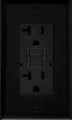 Tomacorriente doble 20A 110V UL GFCI con indicador de vida negro Decor Eagle TST20-BK