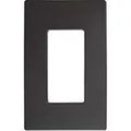 Placa sencilla con tornillo oculto negra Decor Eagle 2151ST-BK