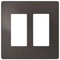Placa doble con tornillo oculto negra Decor Eagle 2152ST-BK
