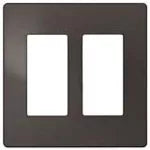 Placa doble con tornillo oculto negra Decor Eagle 2152ST-BK