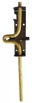 Picaporte al piso soldable gofrado bronce 12-1/4" Grossor 8105000