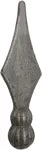 Punta lanza doble esfera 140 mm (25 mm) hierro forjado decorativo para rejas 126/19
