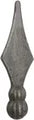 Punta lanza doble esfera 140 mm (25 mm) hierro forjado decorativo para rejas 126/19