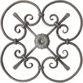 Roseta flor cola pato 565 mm (14 mm) hierro forjado decorativo para rejas 446/4