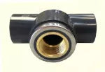 Tee PVC SCH80 con inserto metalico 18 mm (3/4")