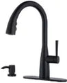Griferia para fregadero monomando extraible con dispensador negro mate Raya Pfister F5297RYB