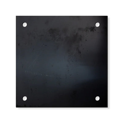 Placa de hierro negro 35 x 35 cm 1/4" con perforaciones