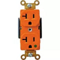Tomacorriente doble 20A 110V grado hospitalario naranja Eagle H8300RN