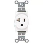 Tomacorriente sencillo 20A 110V grado comercial marfil Eagle UL1877-V