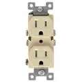Tomacorriente doble 15A 110V con TR marfil Eagle ULTR270V