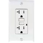 Tomacorriente doble 20A 125V falla a tierra TR blanco Decor Eagle ULTRGF20W