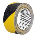 Cinta adhesiva amarilla y negra antiderrapante 50 mm x 5 metros Truper CIA-25P / 101448
