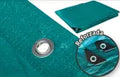 Lona plastica cubre-cerca 1.5 x 10 metros con ojales de aluminio Kualox KX-RA003