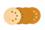 Lija disco con velcro 5" (125 mm) 8 huecos grano 120 dorada Kualox KX-LV001