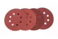 Lija disco con velcro 5" (125 mm) 8 huecos grano 80 roja Kualox KX-LV007