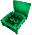 Caja plexo para exterior (102 x 102 x 56 mm) IP66 verde Eagle J100S-EXT