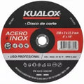 Disco de corte abrasivo para acero inoxidable 9" (230 mm) x 2 x 22.23 mm Kualox KX-DC003