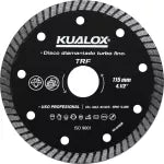 Disco de corte diamantado turbo fino 4-1/2" (115 mm) x 22.23 mm Kualox KX-DY008