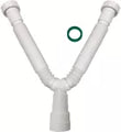 Sifon para lavatorio / fregadero flexible doble 38 mm (1-1/2") plastico Uniflex