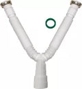 Sifon para lavatorio / fregadero flexible doble 32 mm (1-1/4") plastico Uniflex