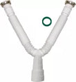 Sifon para lavatorio / fregadero flexible doble 32 mm (1-1/4") plastico Uniflex