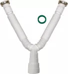 Sifon para lavatorio / fregadero flexible doble 32 mm (1-1/4") plastico Uniflex