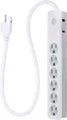Regleta 6 tomas con protector de voltaje 450J cable de 0.6 metros blanco GE 33656