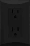 Tomacorriente doble 15A 110V TR negro Plata Eagle 1009A-BK