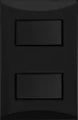 Interruptor doble 3 vias 15A 110V negro Plata Eagle 1004B-BK