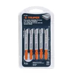 Hoja para sierra caladora 4" 18 DPP zanco T corte recto metal Truper ST-118-A / 18128 (5 por paquete)