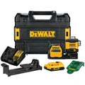 Laser cruzado verde 3 puntos 360° 70 metros inalambrico 20V XR Dewalt DCLE34030G (incluye cargador y bateria 2Ah)