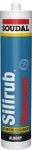 Sellador silicon neutro alcoxi Silirub Cleanroom 300 mL Soudal 112346 (blanco)