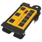 Regleta de uso rudo 8 tomas con supresor 1200J 15A 125V amarilla Volteck MUL-812X / 48188