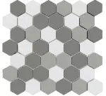 Mosaico Hexa Mix Grey 30.5 x 26.5 cm YX-WL48-115