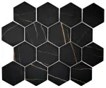 Mosaico Hexa Negra XL 30.2 x 26.2 cm YXL73-1031
