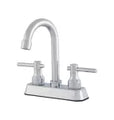Griferia para lavatorio de 4" cuello ganso bajo cromo Pfister 043PF0C