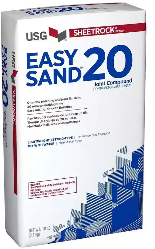 Masilla preparada para gypsum secado en 20 minutos saco 8.1 kg Easy Sand