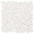 Mosaico mate Fasce Rigate Marble White 29.5 x 29.5 cm