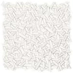 Mosaico mate Fasce Rigate Marble White 29.5 x 29.5 cm