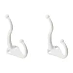 Gancho para ropa y sombrero blanco National Hardware N248-369 (2 por paquete)