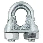 Gaza para cable de acero 1/4" galvanizado National Hardware N248-294