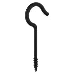 Tornillo gancho para techo #6 3 -3/8" negro National Hardware N820-106 (3 por paquete)