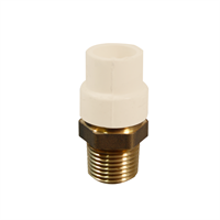 Adaptador agua caliente macho CPVC SCH40 con inserto metalico 18 mm (3/4")