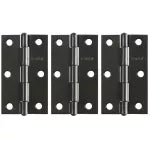 Bisagra de puerta 3" x 1-15/16" negro mate Fanal N888-023 (3 por paquete)