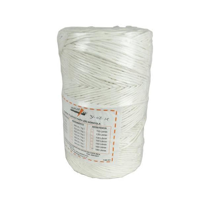 Mecate piola bananero blanco (rollo de 1 kg)
