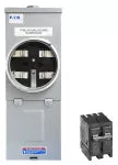 Base para medidor con breaker 2 polos 100A UL Eaton BRM2100MR2-UL+BR2100