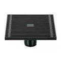 Drenaje cuadrado 15 cm (6”) metalico salida de 45 mm (1-3/4”) negro Riviera Foset RS-802M / 45654