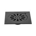 Drenaje cuadrado 15 cm (6”) metalico salida de 38 mm (1-1/2”) negro Aqua Foset RS-606M / 46597